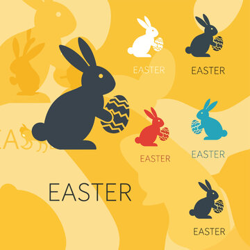 Colorful Easter Bunny Pattern