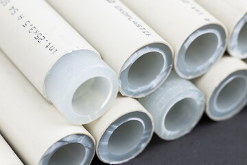 Fototapeta premium stripped polypropylene pipes for soldering, soldering pipes for water
