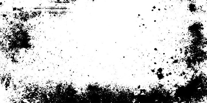 Distressed Grunge Background Texture with Grainy Dust and Scratch Overlay, Vintage Dirty Surface on Transparent Background.