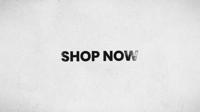 Shop Now Pencil Scribble Text Animation 4K Online Store Promotion and Ecommerce Shopping Call to Action