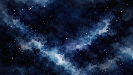 Obraz premium Cosmic watercolor night sky