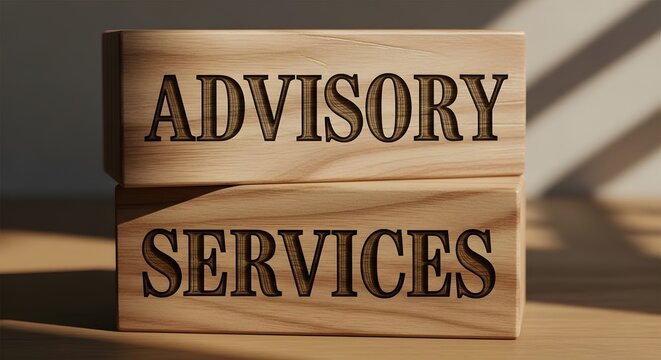 Advisory Services Concept - Wooden Blocks with Text