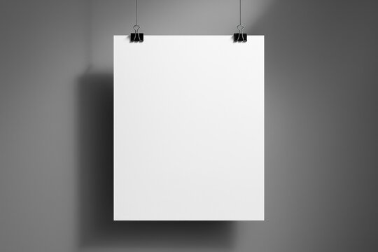 Blank poster with shadow effect.
