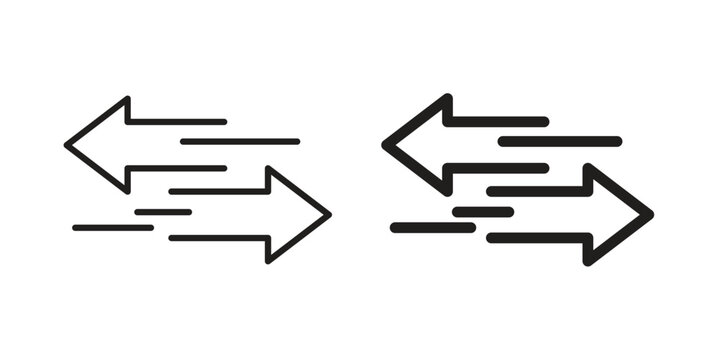 Transfer arrows icon in a simple line art style. EPS10