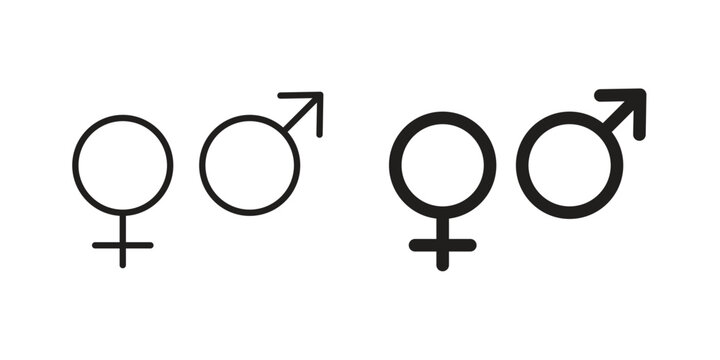 Unisex icon in a simple line art style. EPS10
