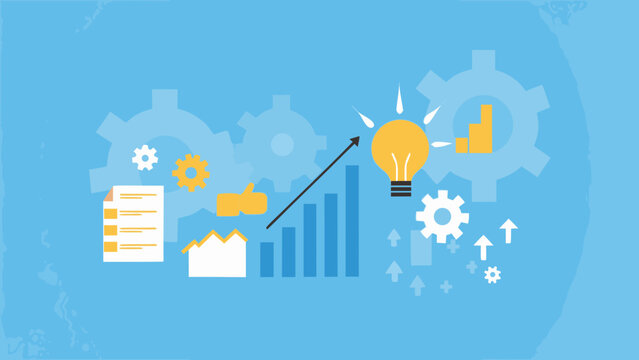 Innovation concept a bright idea driving business growth and success