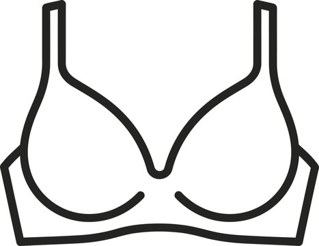 black and white vector illustration of a bra