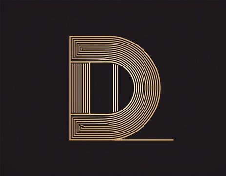 minimalist geometric letterform ldr monoline design art deco inspired typography smooth rounded corners luxury modern branding style logo design brand mark simple and elegant