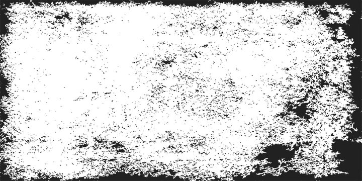 Vintage black ink splatter and grunge frame texture design with a dirty paint spray border on an old vector background for an abstract artistic banner