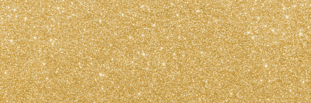 Gold glitter texture background sparkling shiny wrapping paper for Christmas holiday seasonal wallpaper decoration, greeting and wedding invitation card design element