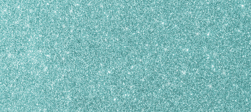 Teal green glitter periwinkle blue background texture sparkling shiny wrapping paper for holiday seasonal wallpaper decoration, greeting and wedding invitation card design element