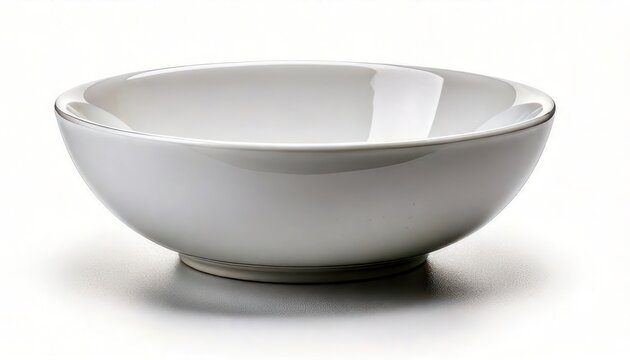 Elegant White Ceramic Bowl - A Simple and Stylish Kitchenware Item for Serving Food.