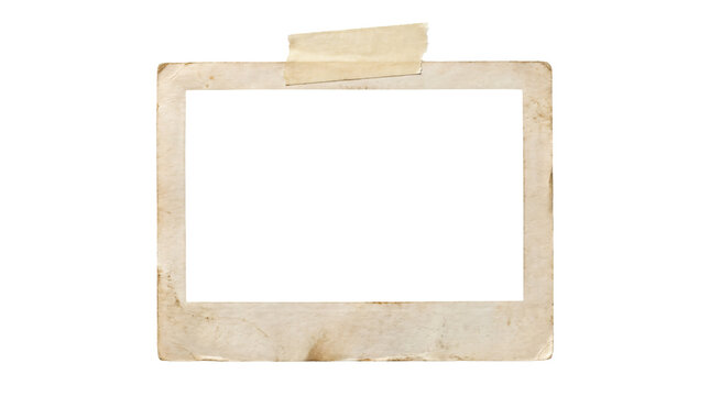 polaroid photo frame instant camera isolated on transparent background
