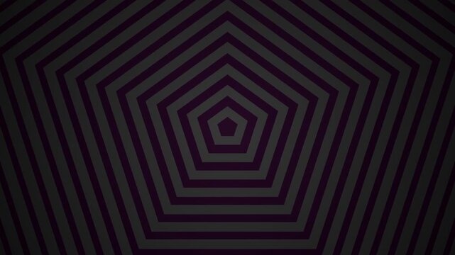 Abstract Pentagonal Tunnel Zoom Motion on Dark Deep Space Gradient Background