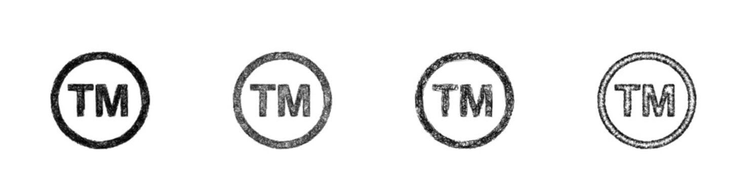 Sketch trademark icon design set