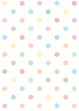 Colorful pastel polka dot pattern