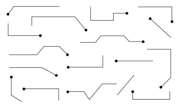 Callouts titles set. Digital callouts . Line callout label set. isolated on white background. Vector illustration. EPS 10 .