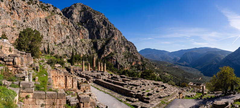 Archaeological site of Delphi, sanctuary of Apollo and major oracle center of ancient Greece -November 14, 2025