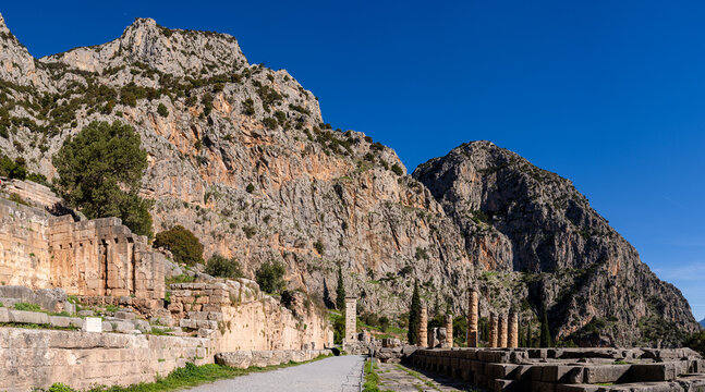 Archaeological site of Delphi, sanctuary of Apollo and major oracle center of ancient Greece -November 14, 2025