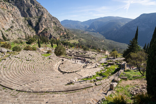 Archaeological site of Delphi, sanctuary of Apollo and major oracle center of ancient Greece -November 14, 2025