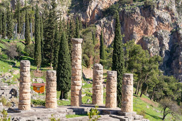 Archaeological site of Delphi, sanctuary of Apollo and major oracle center of ancient Greece -November 14, 2025
