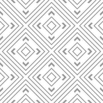 Abstract Diagonal Seamlesss Geometric Checked Pattern. Light Ggrey and White Texture. 