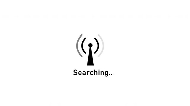 searching for Wi-Fi signal, checking Internet connection Wi fi icon symbolizing internet access 4k