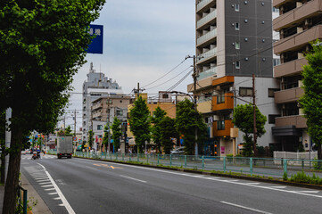 Naklejka premium 亀有駅周辺
