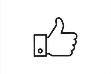 Obraz premium Thumbs up like approval line icon for social media reactions positive feedback user engagement interface design digital communication and online rating systems