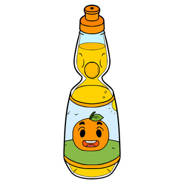orange ramune illustration hand drawn isolated vector