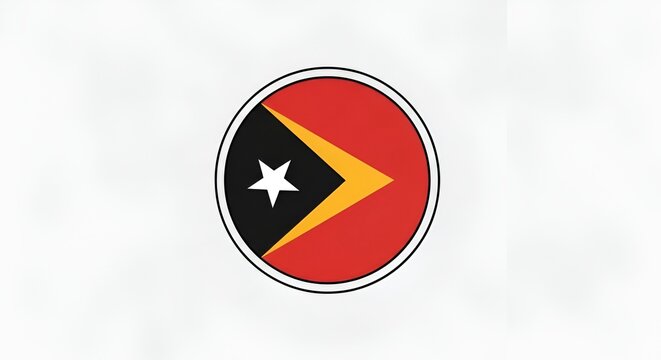 East Timor flag symbol icon logo.