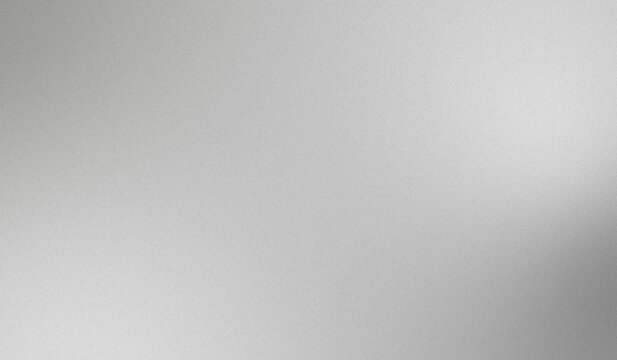 Smooth gray grainy background with soft gradient. Monochrome smooth grainy poster backdrop. Detailed noise texture for minimalist design template and creative projects