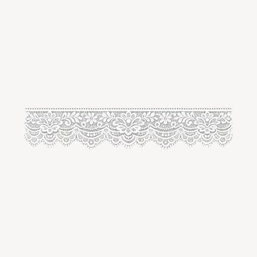 Elegant lace border design.