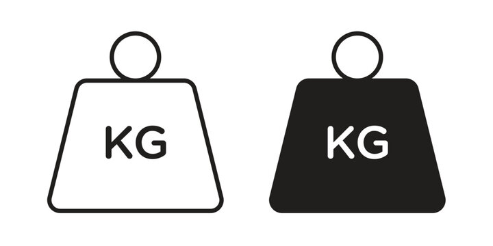 Weight icon outline vector set. icon vector isolated on white background. EPS 10