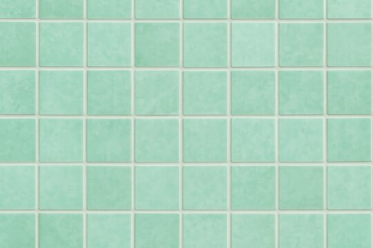 Mint green square tiles