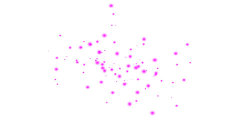 Fototapeta premium Vibrant pink glowing particles float in the black space background with magical bokeh light effects for digital designer
