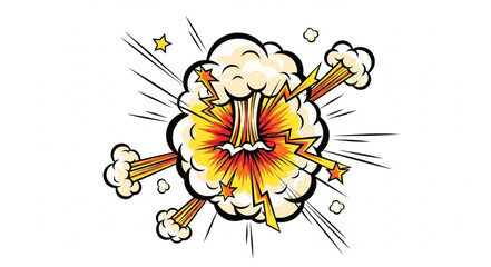 Explosion Cartoon Comic Boom Blast. © Mei