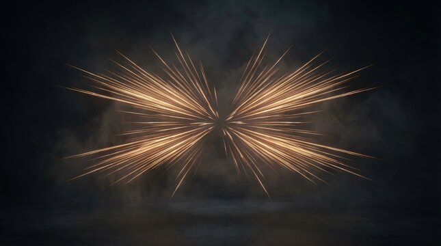 Sparks Explode in Dark Background.