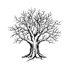 Obraz premium tree silhouette vector
