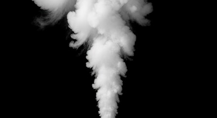 White smoke or steam cloud on a transparent background for creative design and visual project element integration needs easily.