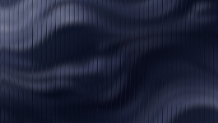 Striking abstract image featuring a fractal glass texture with ribbed blue wave patterns, creating a sleek and modern visual effect ideal for backgrounds and digital art.