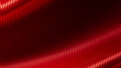 Striking close-up of glossy red fractal glass with ribbed, abstract texture, creating a bold and dynamic visual for digital art, backgrounds, and creative projects. © Shabbir