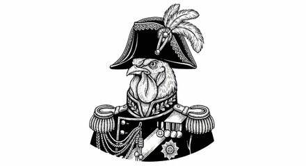 A regal turkey dressed as a military general. © Anak