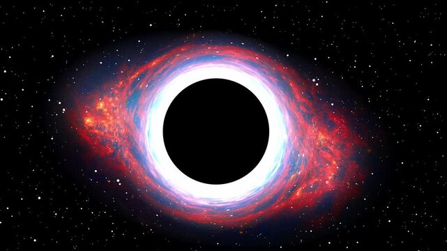 Supermassive Quasar Black Hole Center Of Galaxy In The Deep Space Universe