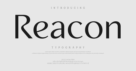Obraz premium Introducing Reacon Typography Font Design