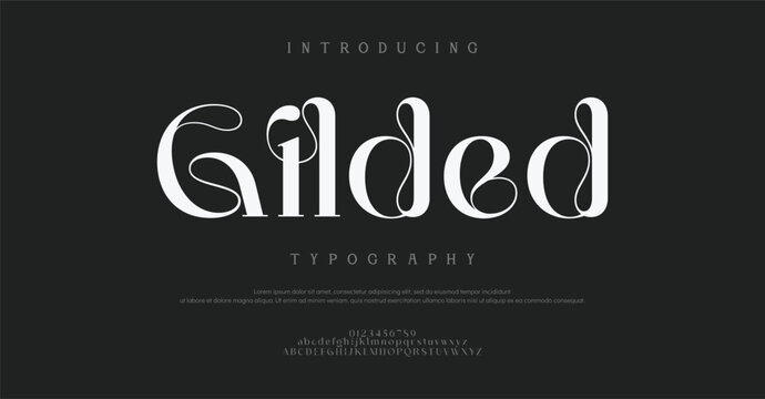 Introducing Gilded Typography Font Style