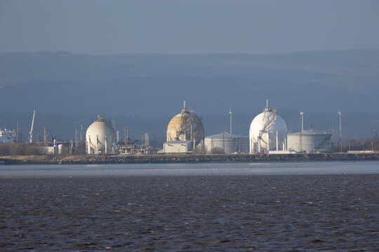 Grangemouth industry complex for Firth of Forth Scotland 