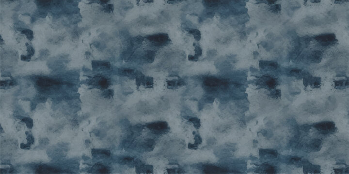 Seamless blue tie-dye pattern vector