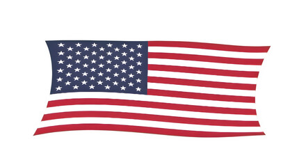 Obraz premium American flag waving in the breeze.