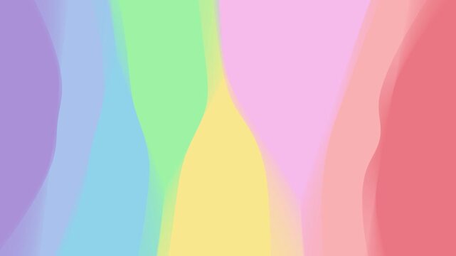 Looping Pastel Rainbow Blob Fluid Animation-Abstract Liquid Colour Scheme [Continuous Seamless Loop] - Full 4K Resolution - 60fps - 3x SSAA Highest Quality